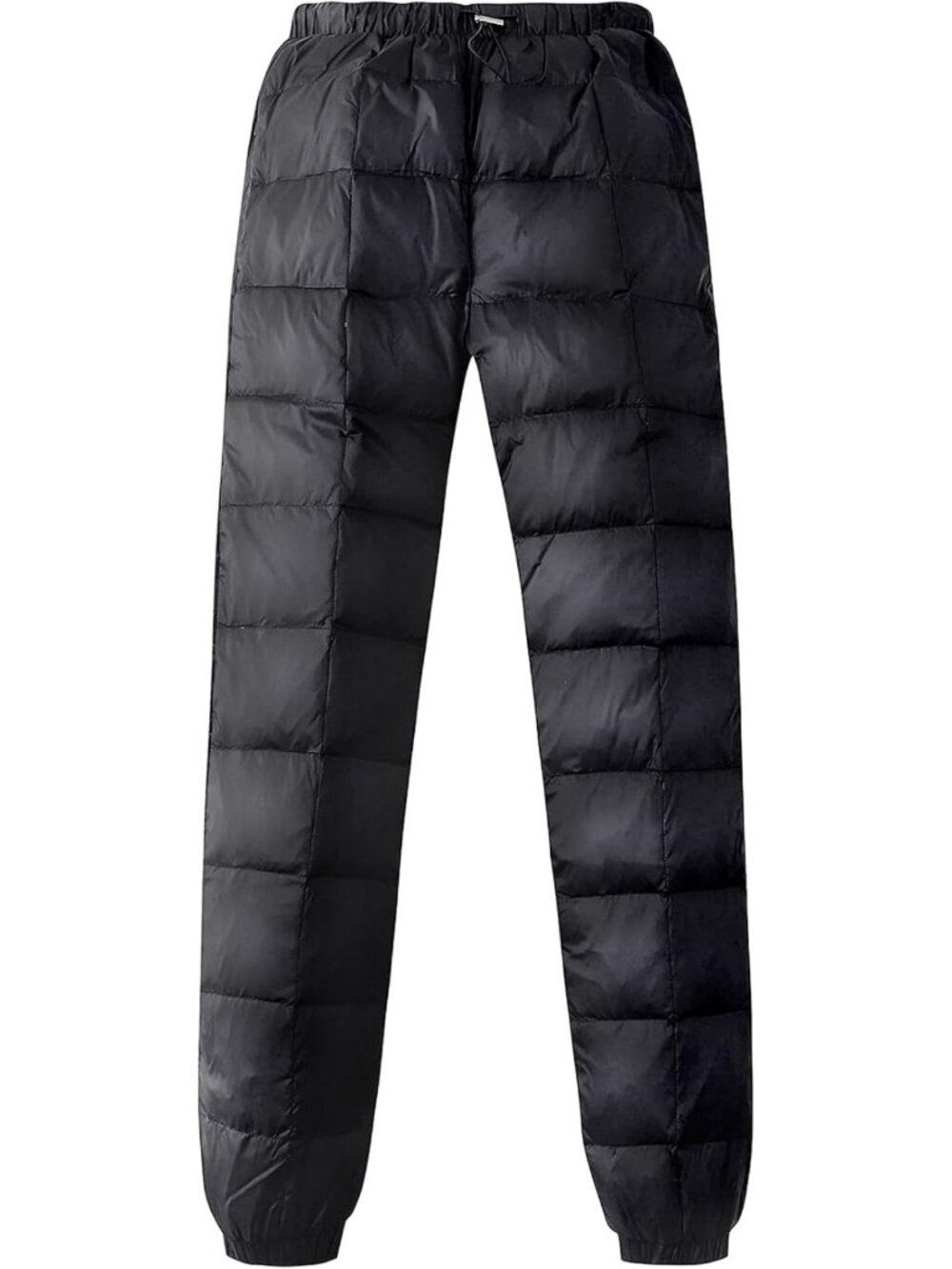 Winter Warm Down Ski Pants for Men | High Waisted Puffer Trousers, Loose Fit